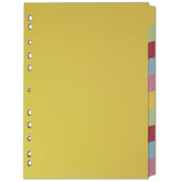 Elba Divider 10 Part A4 160gsm Card Assorted Colours 400007246